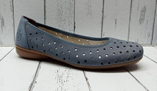Load image into Gallery viewer, RIEKER - L8355-14 - BALLET PUMP - Nubuck Leather - Jeans Blue