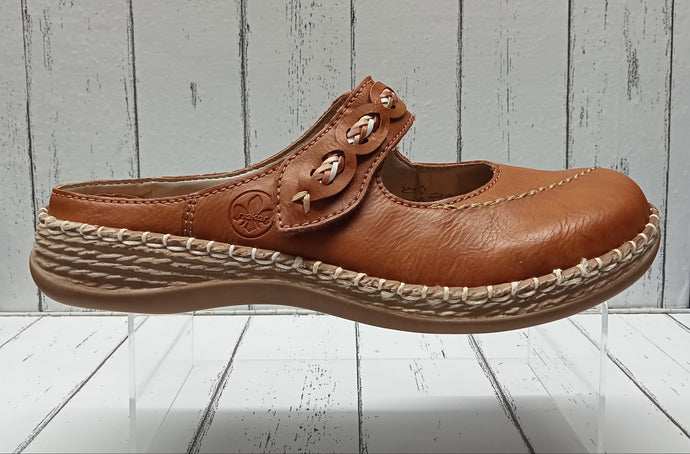 RIEKER - 46468-24 - MULE/SLIP ON SANDALS - Cayenne (Tan)