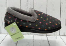 Load image into Gallery viewer, PADDERS - 406/1576 - REPOSE SLIPPER (Wide Fitting - 2E) - Charcoal Woven Spot