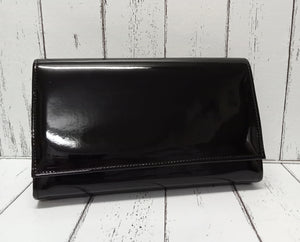 HB Italia - JASMINE CLUTCH BAG - BLACK PATENT