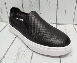 RIEKER - L5967-00 -  SLIP ON WEDGE TRAINER/SHOE - Black