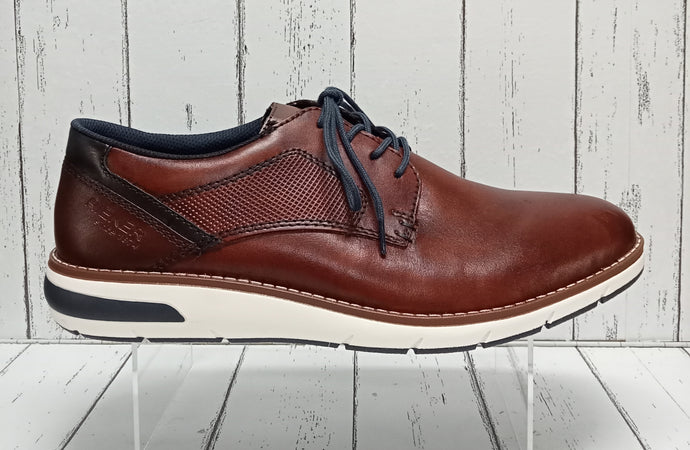 RIEKER - 11302-24 - LACE UP SHOE - Brown/Blue