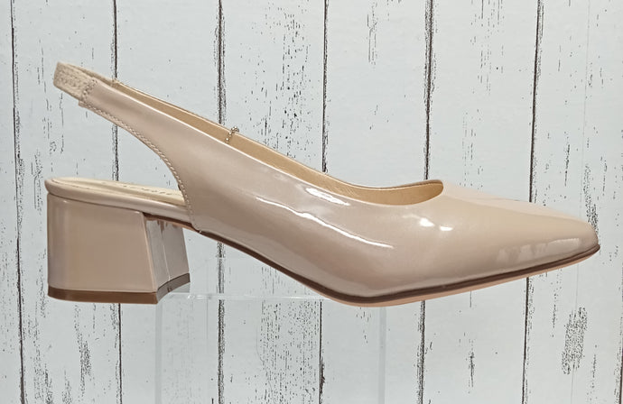 CAPRICE - 9-29500-20 423 - SLING BACK COURT SHOE - Beige Patent