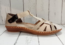 Load image into Gallery viewer, RIEKER - M1650-60 - STRAP SHOE/SANDAL - Beige/Gold Multi