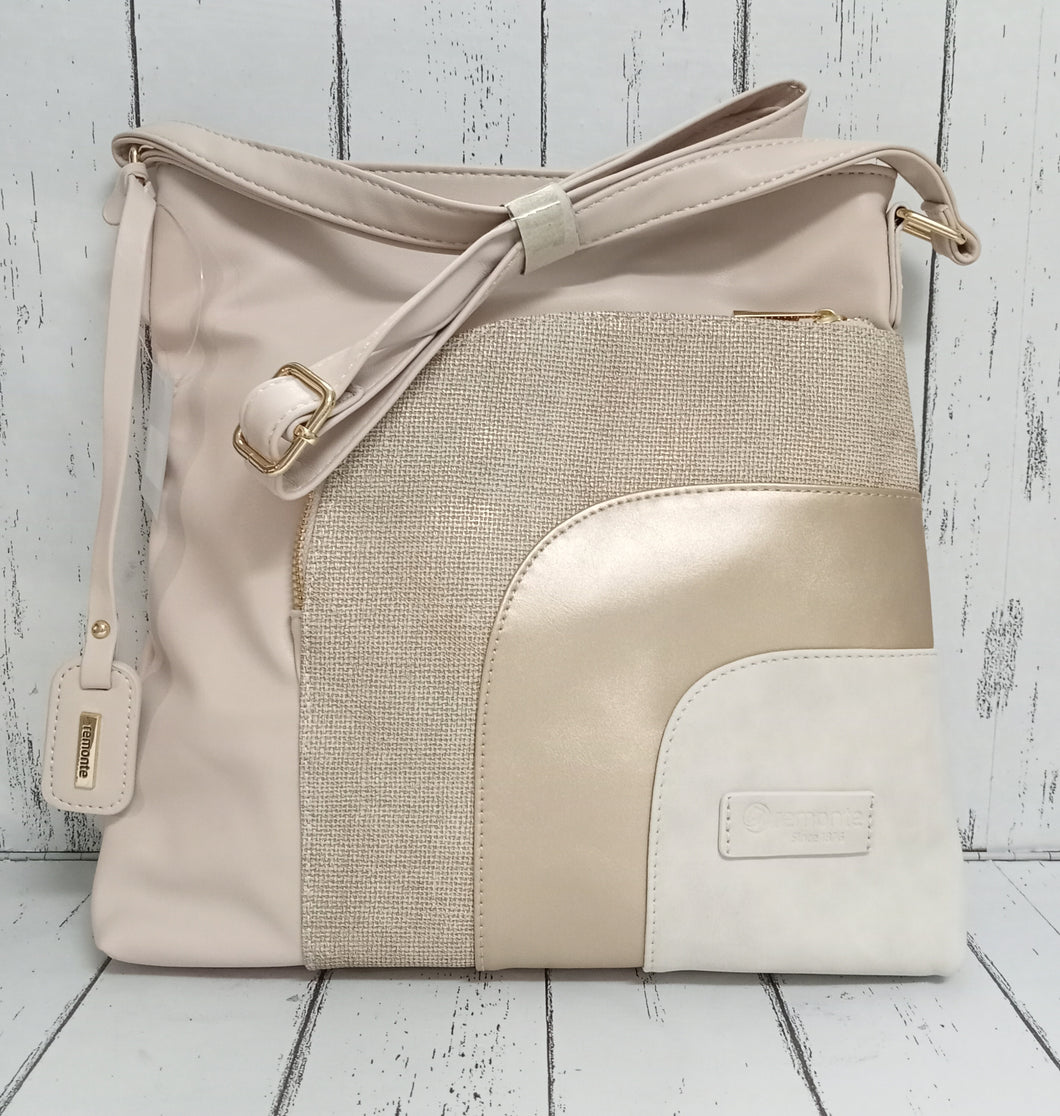 REMONTE - Q0705-62 - CROSS BODY BAG - Cream/Mushroom/Gold