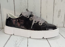 Load image into Gallery viewer, RIEKER - N59A2-00 -  LACE UP TRAINER - Black Patent