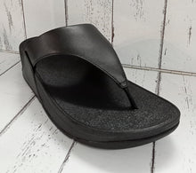 Load image into Gallery viewer, FitFlop - LULU - 188-001 - WEDGE TOE POST MULE - Black