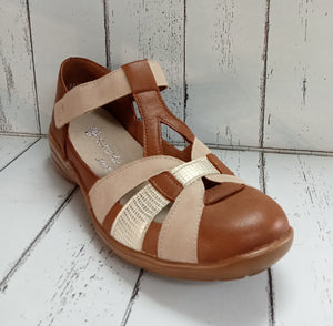 REMONTE - R7601-24 - STRAP SHOE/SANDAL - Tan Multi