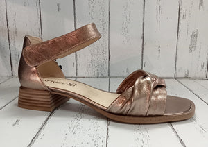 CAPRICE - 9-28202-20 341 - ANKLE STRAP SANDAL/ SHOE - Taupe Metallic