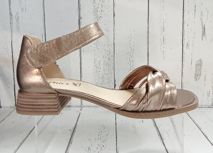 CAPRICE - 9-28202-20 341 - ANKLE STRAP SANDAL/ SHOE - Taupe Metallic